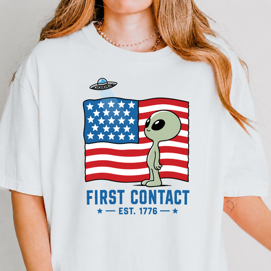 First Contact Est. 1776 Alien Tee