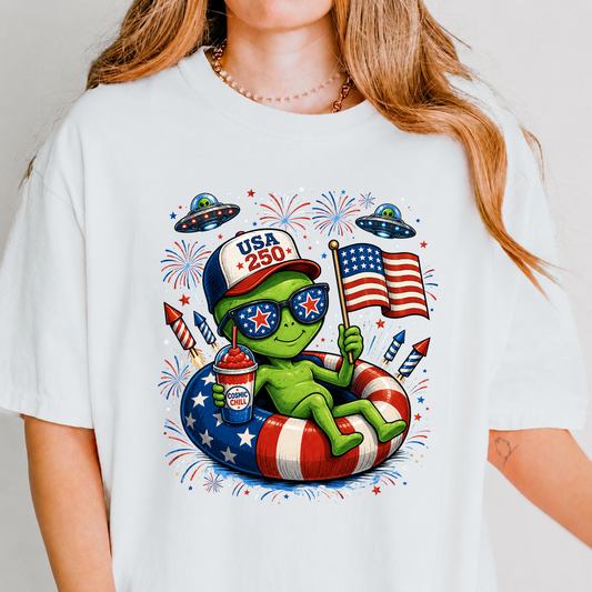 USA 250 Cosmic Chill Alien Pool Tee