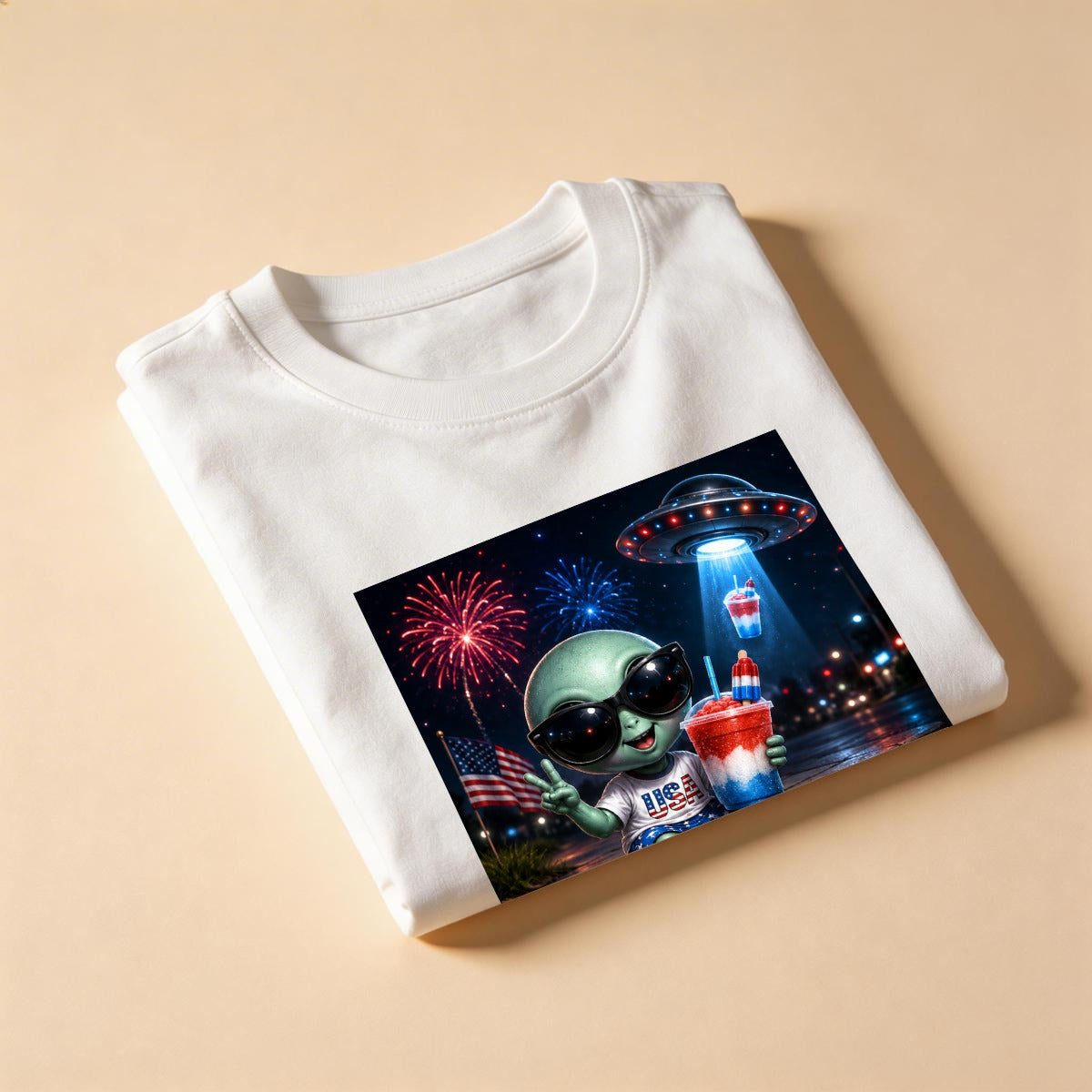 Just Here For The Slushies Alien Tee
