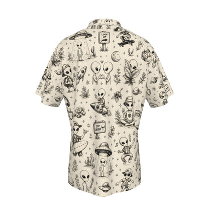 Alien Doodle Hawaiian Shirt