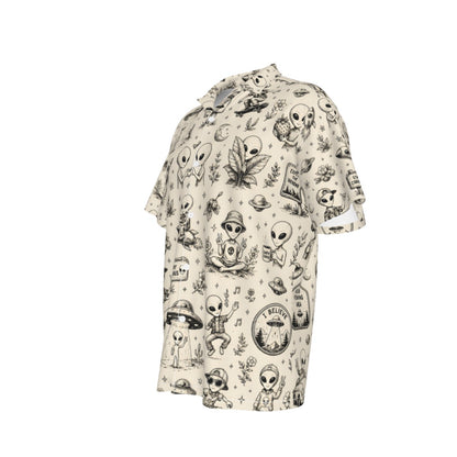 Alien Doodle Hawaiian Shirt