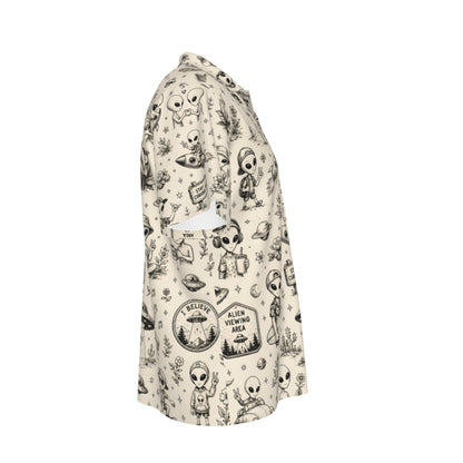 Alien Doodle Hawaiian Shirt