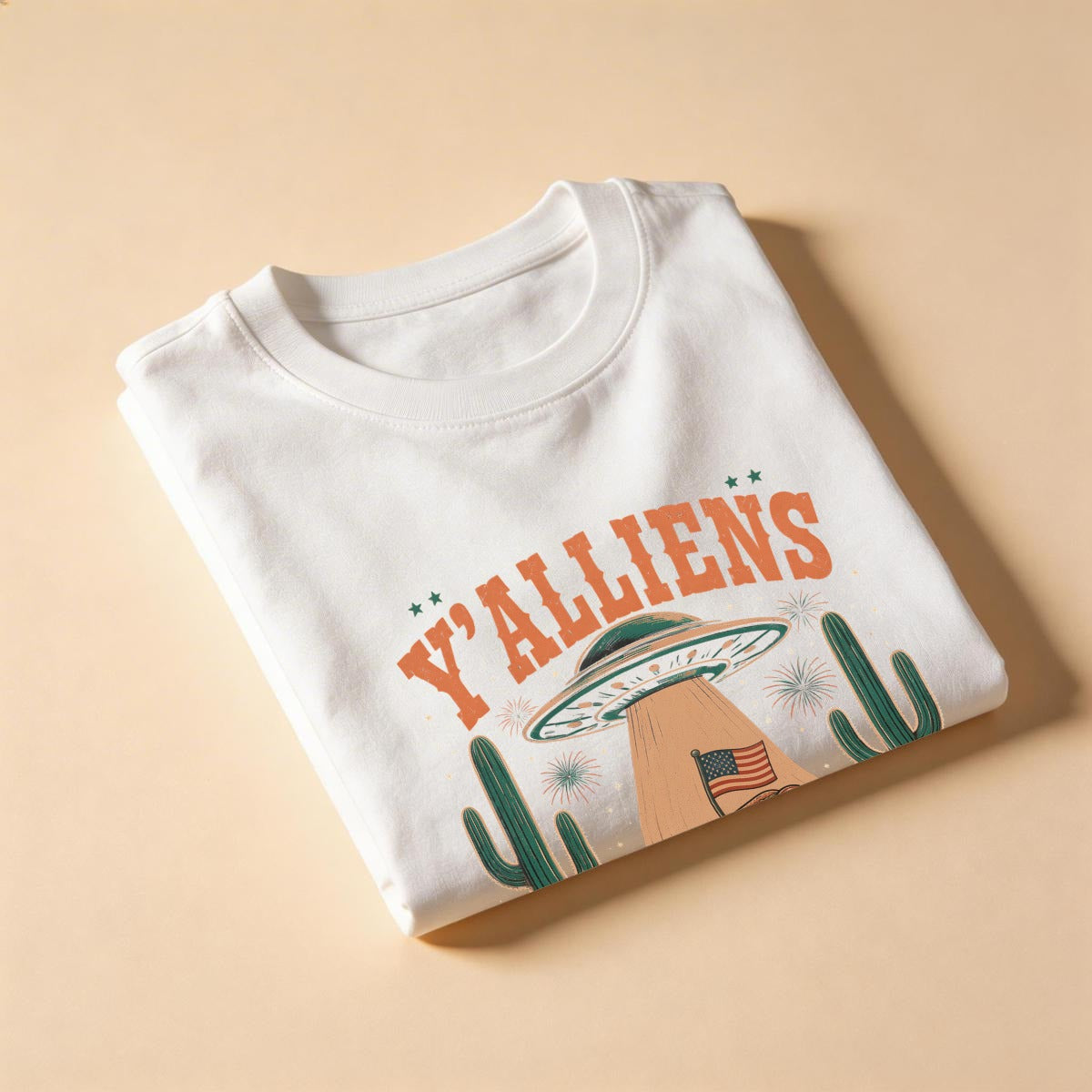 Y'alliens UFO 4th of July Tee