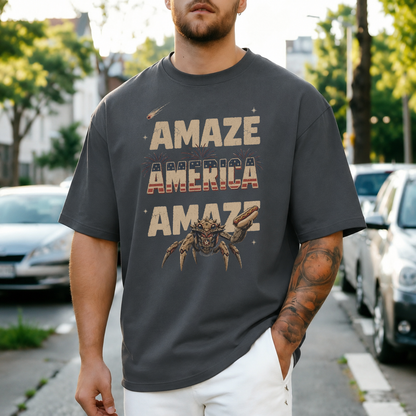 Amaze America Amaze Alien 4th of July Tee