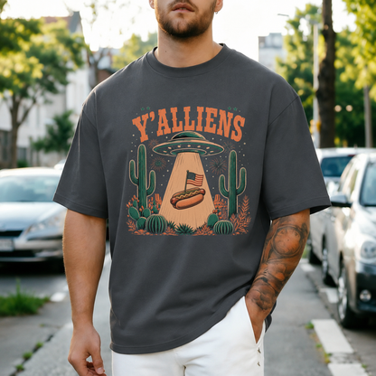 Y'alliens UFO 4th of July Tee