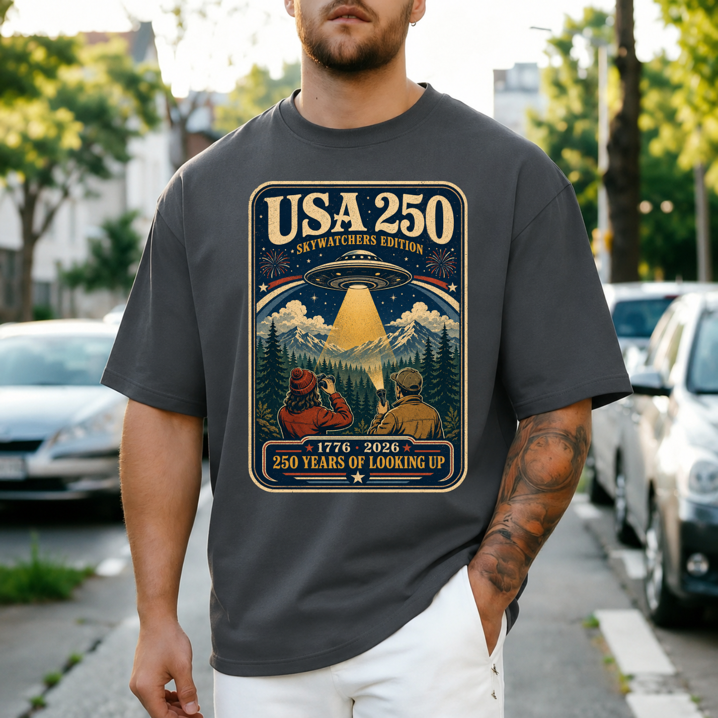 USA 250 Skywatchers Edition UFO Tee