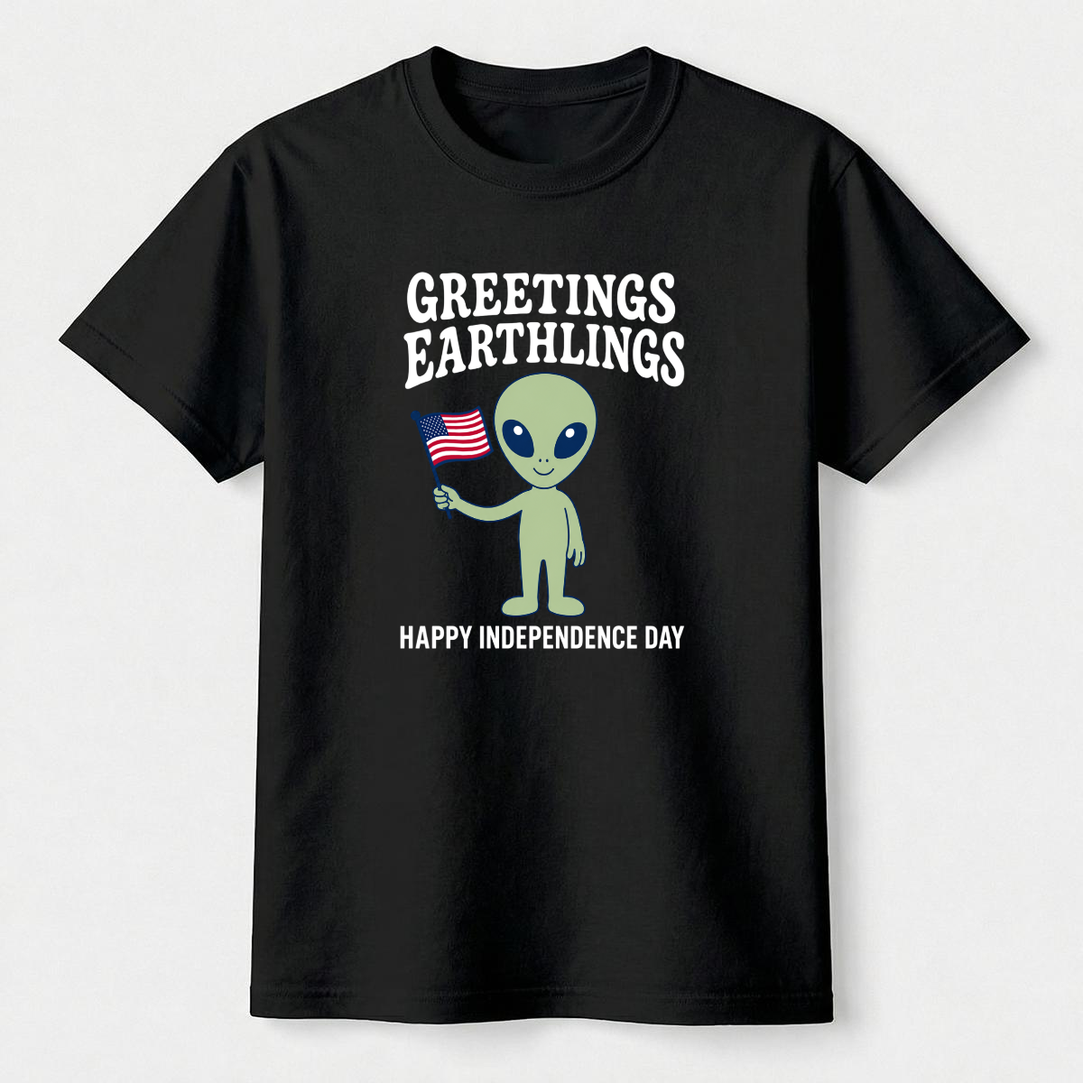 Greetings Earthlings 4th of July Tee