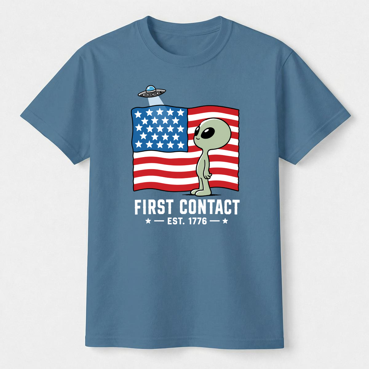 First Contact Est. 1776 Alien Tee