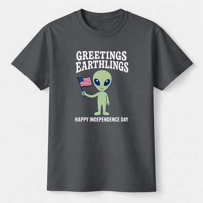 Greetings Earthlings 4th of July Tee