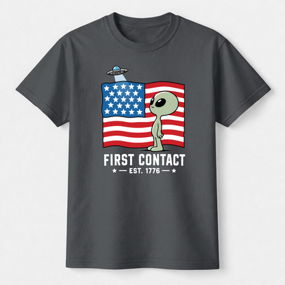 First Contact Est. 1776 Alien Tee