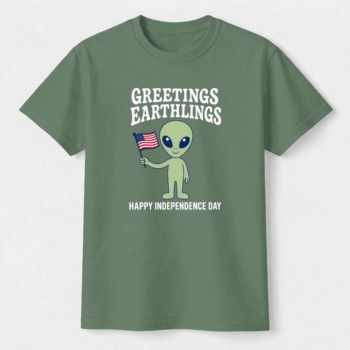 Greetings Earthlings 4th of July Tee