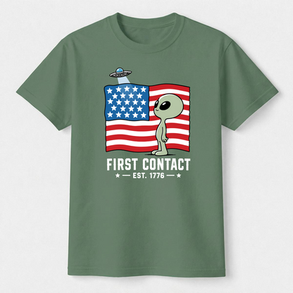 First Contact Est. 1776 Alien Tee