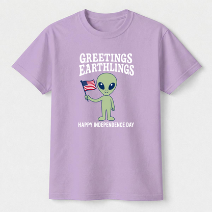 Greetings Earthlings 4th of July Tee