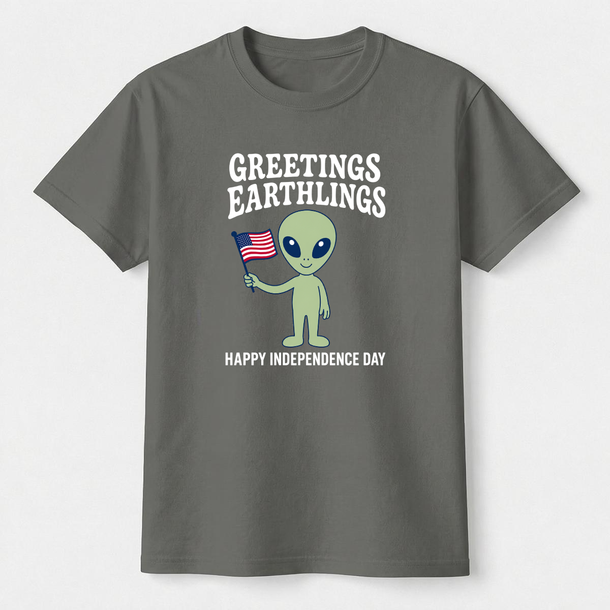 Greetings Earthlings 4th of July Tee