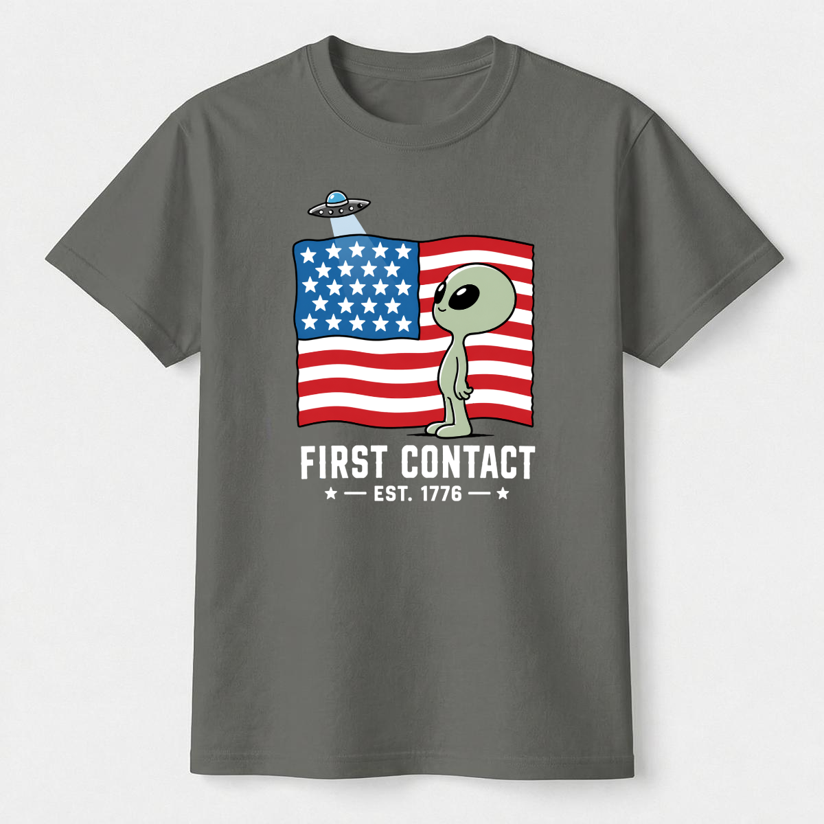 First Contact Est. 1776 Alien Tee