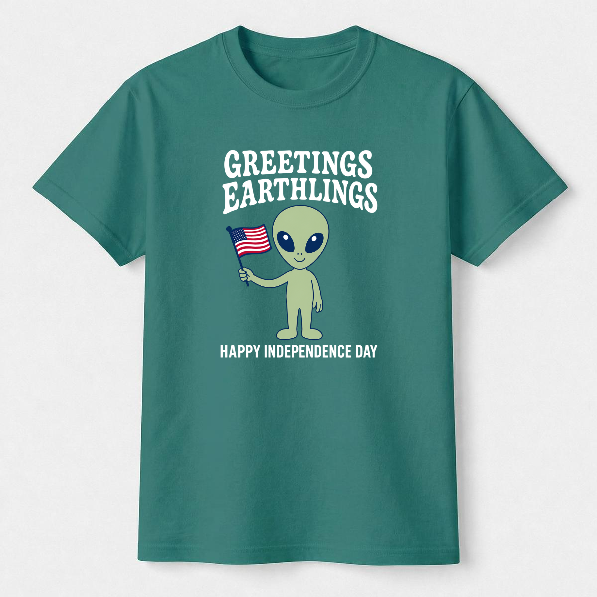 Greetings Earthlings 4th of July Tee