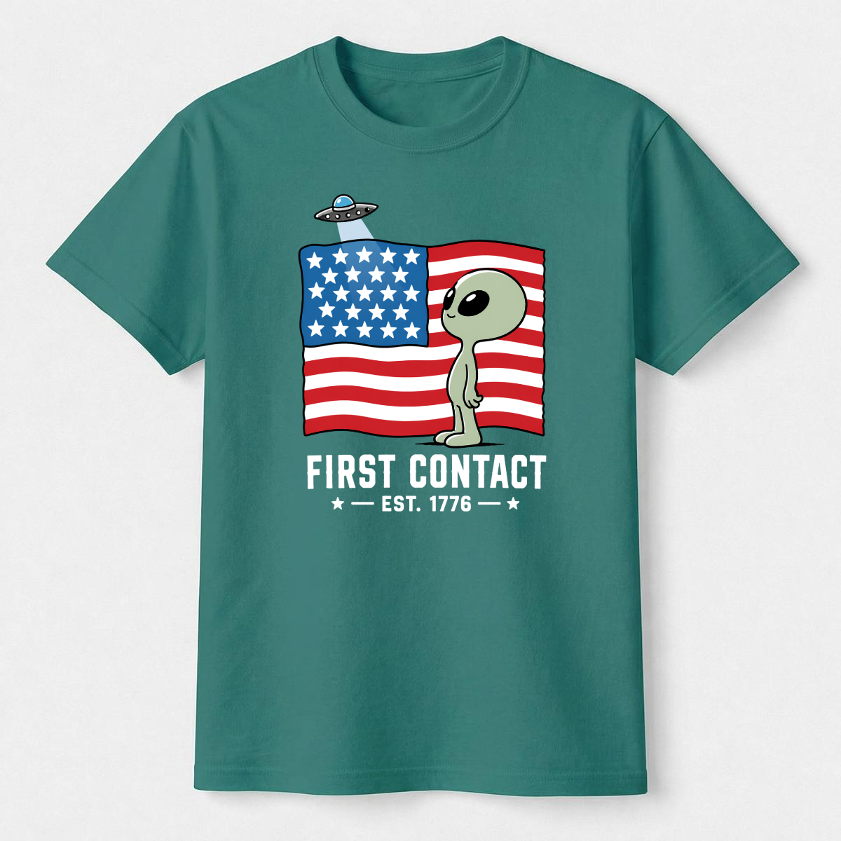 First Contact Est. 1776 Alien Tee