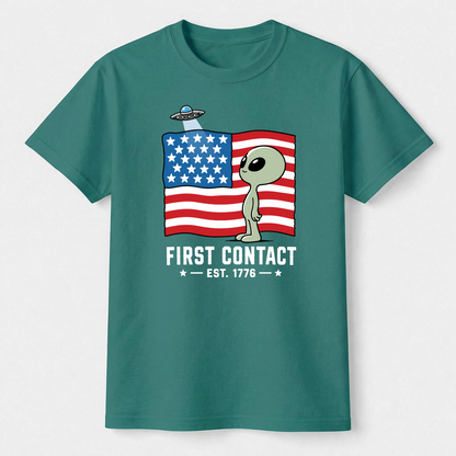 First Contact Est. 1776 Alien Tee