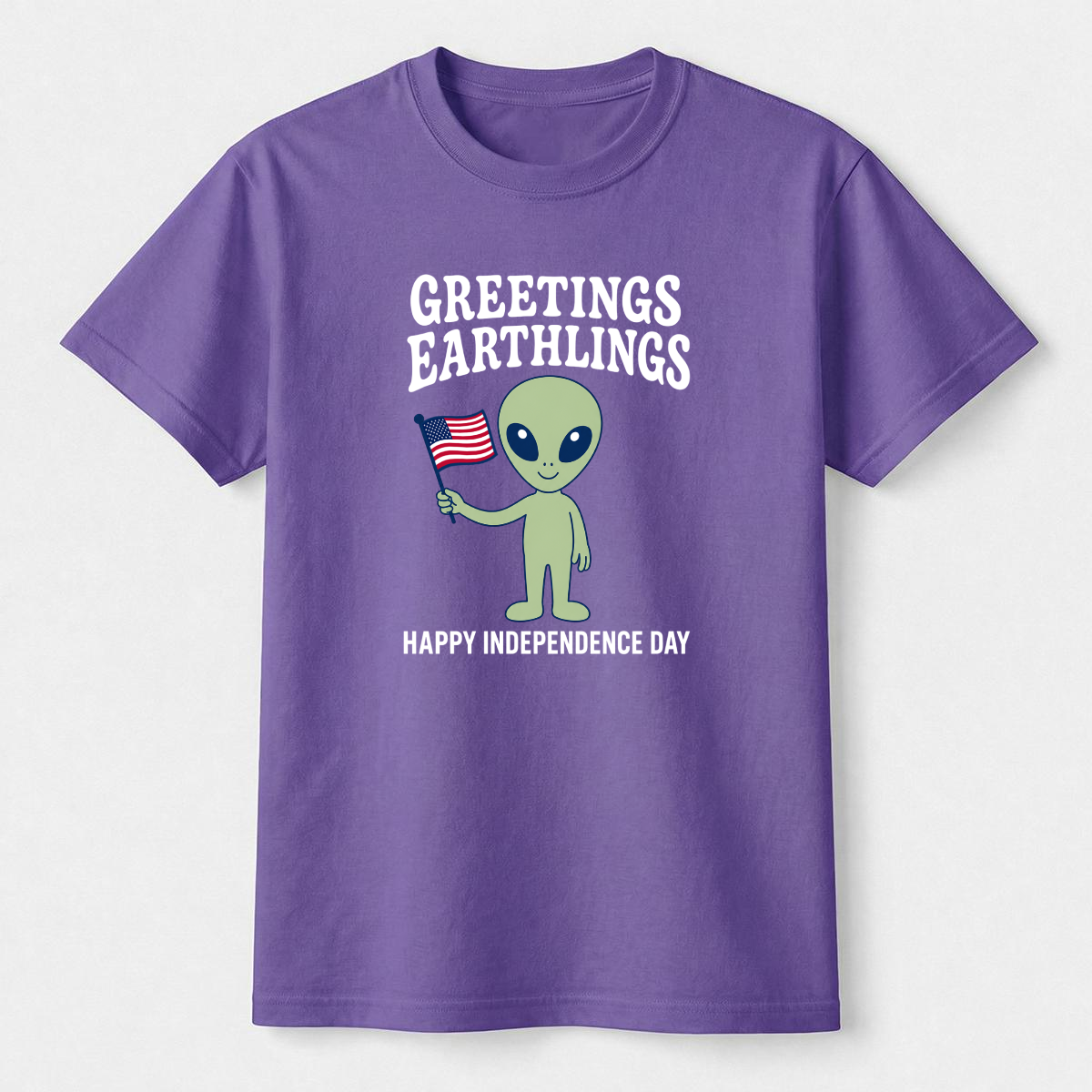 Greetings Earthlings 4th of July Tee