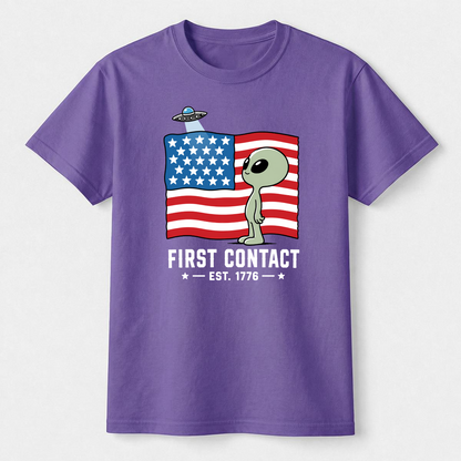 First Contact Est. 1776 Alien Tee